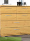 Nobis Kommode Sideboard | Anrichte | 4 kleine und 2 große Schubladen | 100% Bio Kiefer Massivholz