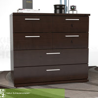 Nobis Kommode Sideboard | Anrichte | 4 kleine und 2 große Schubladen | 100% Bio Kiefer Massivholz