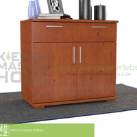 Nobis Kommode Sideboard | Anrichte | 2-Türig mit 2 Schubladen | 100% Bio Kiefer Massivholz