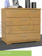 Nobis Kommode Sideboard | Anrichte | 5-Schubladen | 100% Bio Kiefer Massivholz