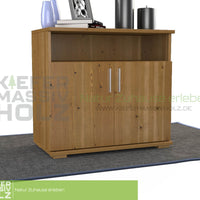 Nobis Kommode Sideboard | Anrichte | 2-Türig mit Regalfach | 100% Bio Kiefer Massivholz