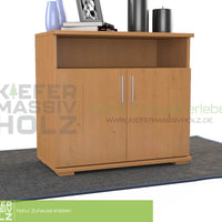 Nobis Kommode Sideboard | Anrichte | 2-Türig mit Regalfach | 100% Bio Kiefer Massivholz