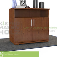 Nobis Kommode Sideboard | Anrichte | 2-Türig mit Regalfach | 100% Bio Kiefer Massivholz