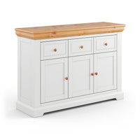 Milano Elite Massivholz Kiefer Kommode 3.3 | Farbe Weiß/Kiefer