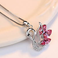 Kette mit Anhänger aus 925er Sterling-Silber, Schöner Schwan