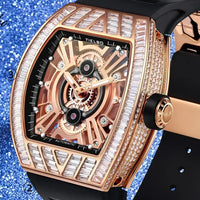 TIELBO sapphire luminous hands crystal hollow design mechanical watch