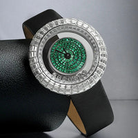 Women fashion crystal quartz wristwatch elegant bracelet ladies gift