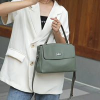 Designer ladies leather bag retro shoulder & crossbody office purse