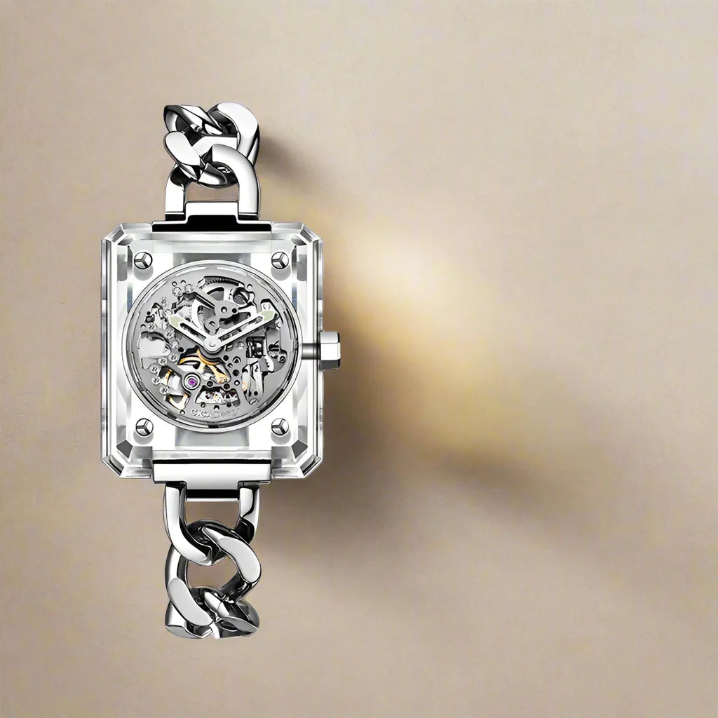 CIGA Design crystal love series elegant skeleton automatic watch for ladies