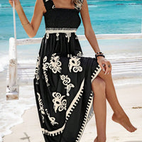 Girls floral long dress beach summer street style dress