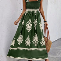 Girls floral long dress beach summer street style dress