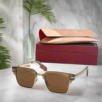 jacques marie mage ALIN vintage half rim sunglasses alloy acetate retro style