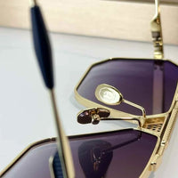 T Henri berlinette ultralight titanium square pilot sunglasses