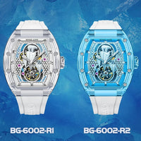 Bonest Gatti luxury automatic watch polar bear skeleton dial