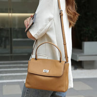 Designer ladies leather bag retro shoulder & crossbody office purse