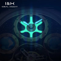 IDEAL KNIGHT blue earth tourbillon watch luxury skeleton automatic timepiece