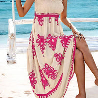 Girls floral long dress beach summer street style dress