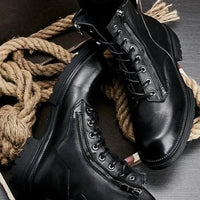fashion luxury genuine leather designer british style handmade boots