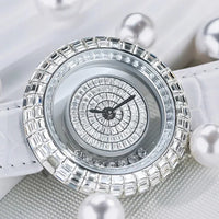 Women fashion crystal quartz wristwatch elegant bracelet ladies gift