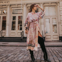 Girls ethnic style bikini beach cover up