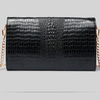 Crocodile pattern leather bag women cowhide shoulder clutch