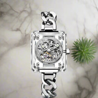 CIGA Design crystal love series elegant skeleton automatic watch for ladies