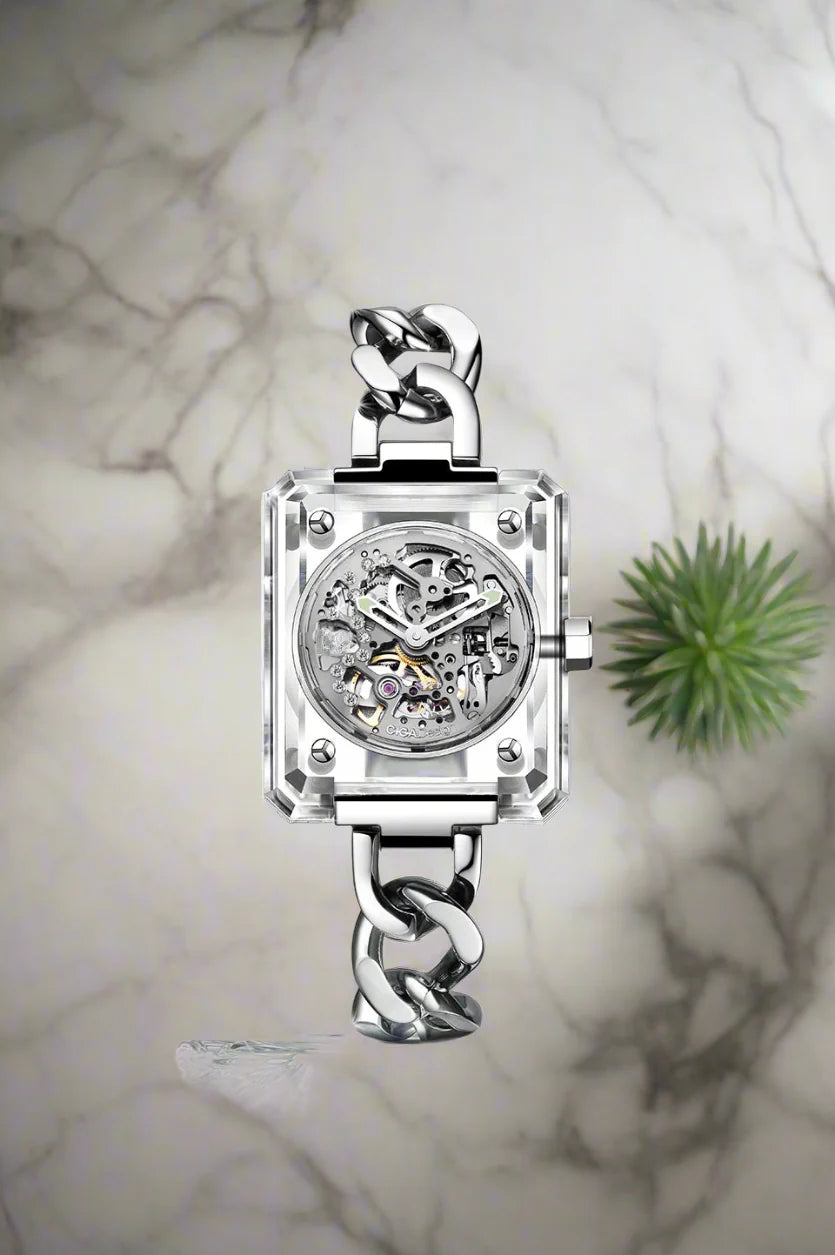 CIGA Design crystal love series elegant skeleton automatic watch for ladies