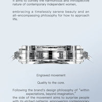 CIGA Design crystal love series elegant skeleton automatic watch for ladies