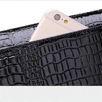 Crocodile pattern leather bag women cowhide shoulder clutch