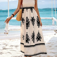 Girls floral long dress beach summer street style dress