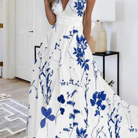 New latest Fashion v neck sleeveless  beach party office holiday dress