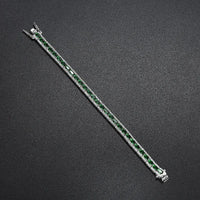 Handmade emerald diamond bangle bracelet jewelry gift for girls