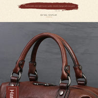 women genuine leather tote bag classic cowhide shoulder handbag with zipper