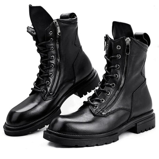 fashion luxury genuine leather designer british style handmade boots