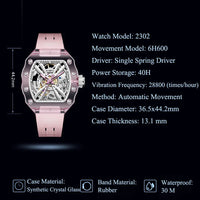 Haofa luminous crystal watch automatic mechanical timepiece