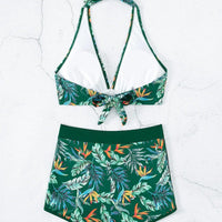 Bikini set short swimsuit women high waist swimwear printed beachwear