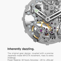 CIGA Design crystal love series elegant skeleton automatic watch for ladies