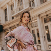 Girls ethnic style bikini beach cover up