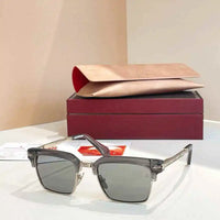 jacques marie mage ALIN vintage half rim sunglasses alloy acetate retro style