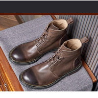 Handmade high quality soft leather boots in British style