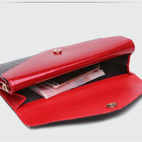 Crocodile pattern leather bag women cowhide shoulder clutch