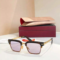 jacques marie mage ALIN vintage half rim sunglasses alloy acetate retro style