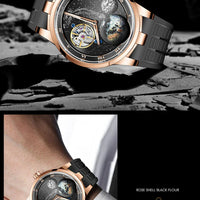 Haofa luxury men watch carrousel sapphire starry dial mechanical wristwatch