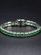 Handmade emerald diamond bangle bracelet jewelry gift for girls