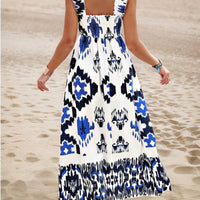 Girls floral long dress beach summer street style dress