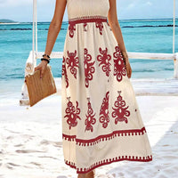 Girls floral long dress beach summer street style dress