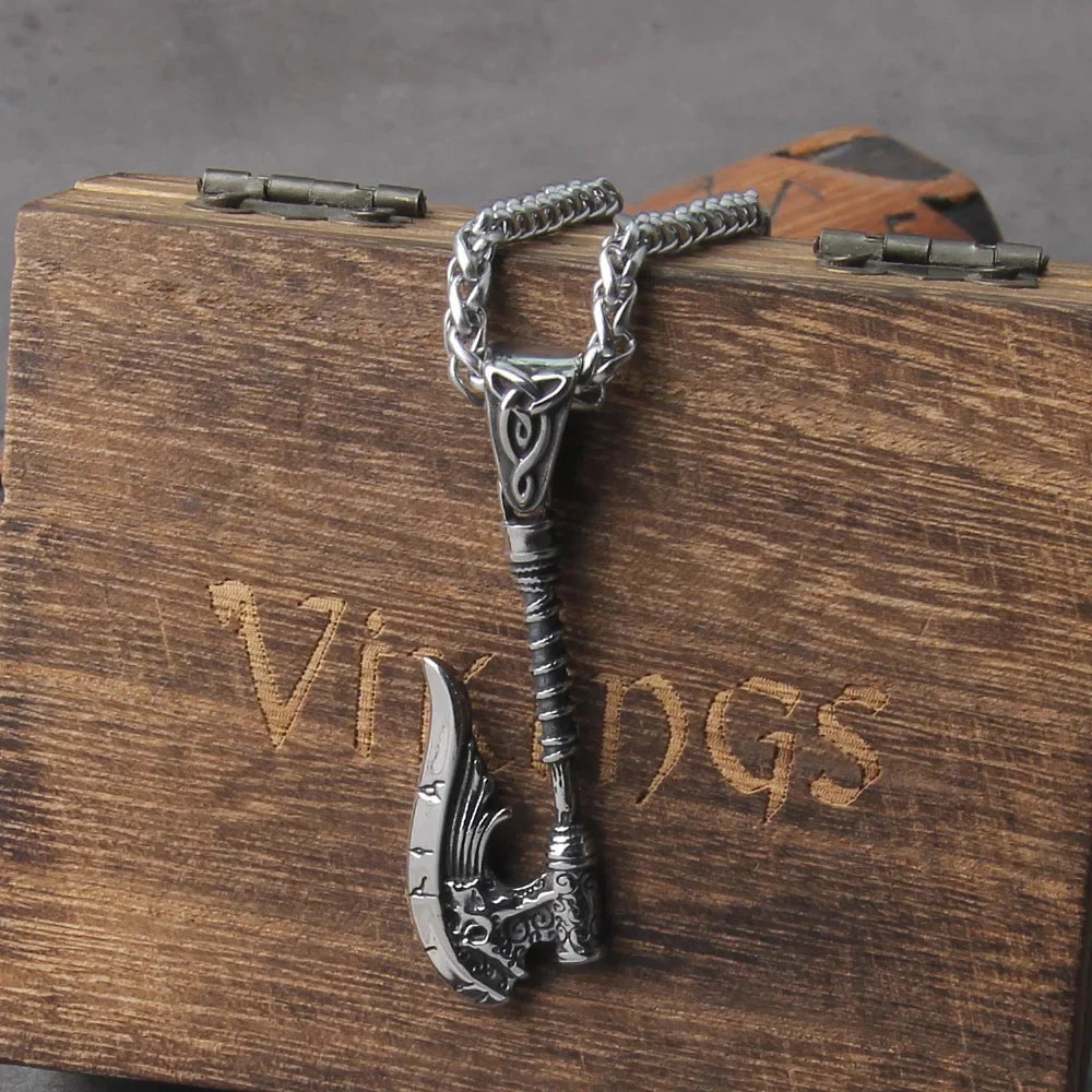 Never fade wolf and raven slavic wild amulet talisman viking necklace jewelry