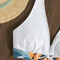 Bikini set short swimsuit women high waist swimwear printed beachwear