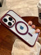 Luxury safe transparent case for iphone,Wireless charge magnetic bumper cover