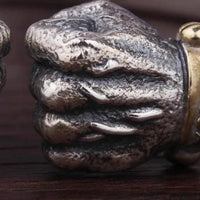 Masculine Fist Shaped Bracelet for Mens Vintage Solid 925 Silver Bangles Classic Jewelry
